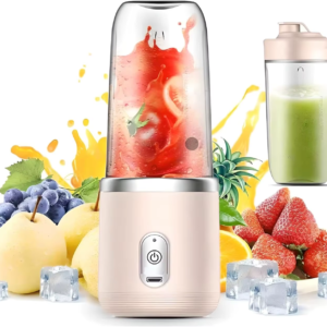 Portable Blender USB Rechargeable, 14Oz Personal Smoothie Maker with 6 Blades, Travel Juice Cup for Gym, Office, Outdoor